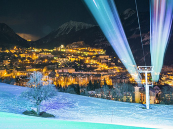 Image of night view of ski vilage